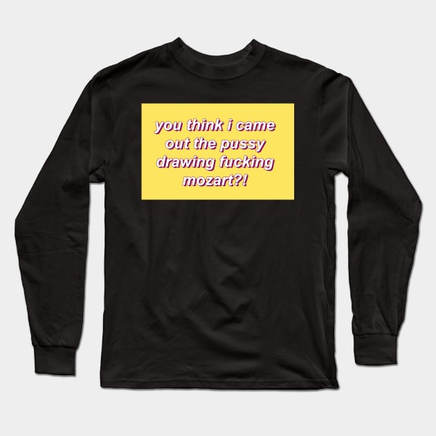 game grumps, arin hanson mozart quote yellow Long Sleeve T-Shirt by socialllama